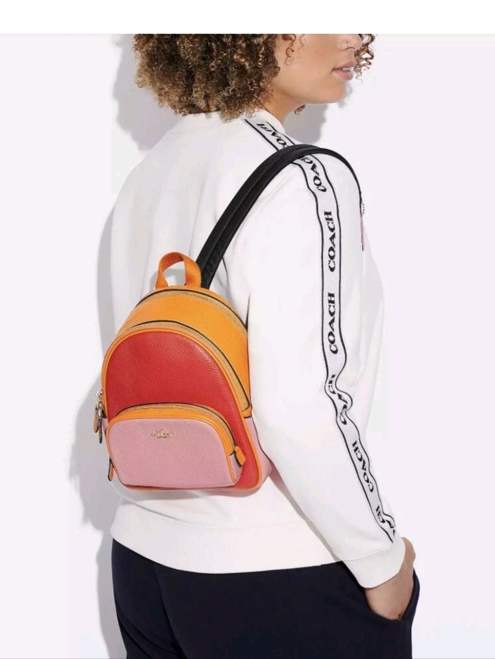 Mini Coach Court Backpack in Colorblock - Picture 5 of 10